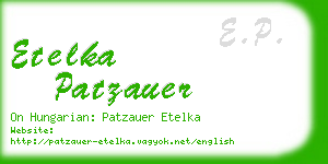 etelka patzauer business card